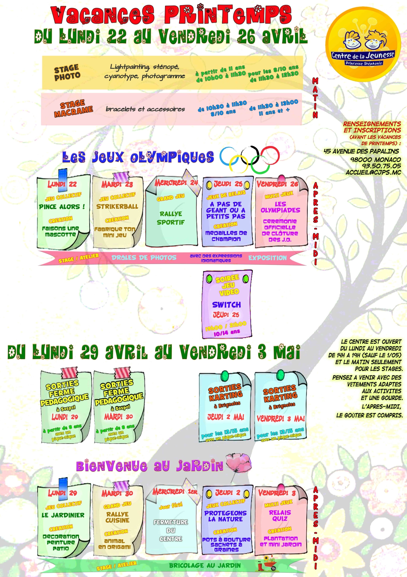 CJPS 2024 vacances printemps