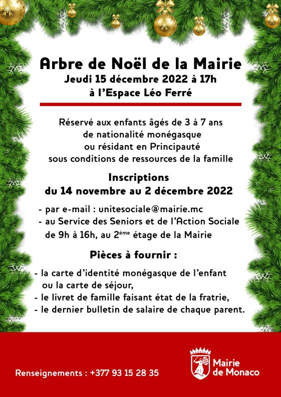 Affiche arbre de Noël Mairie