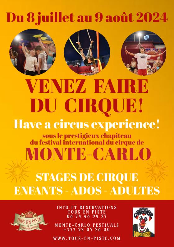 Affiche stage cirque 2024